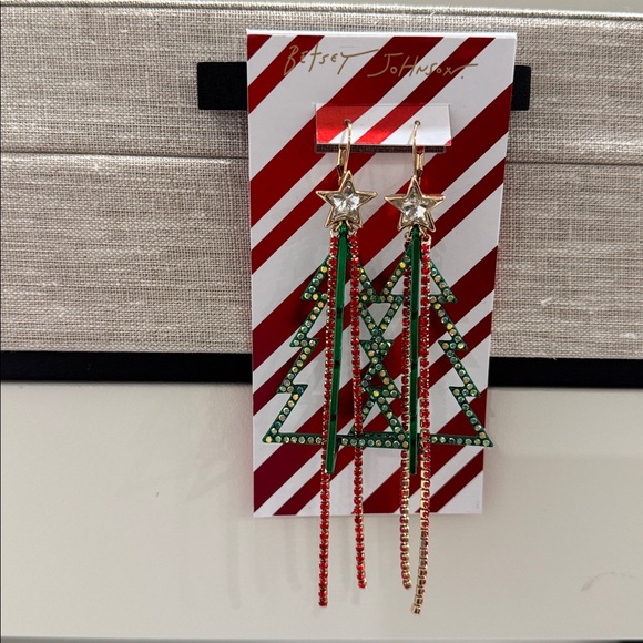 Betsey Johnson Jewelry - Betsey Johnson Christmas Tree Earrings